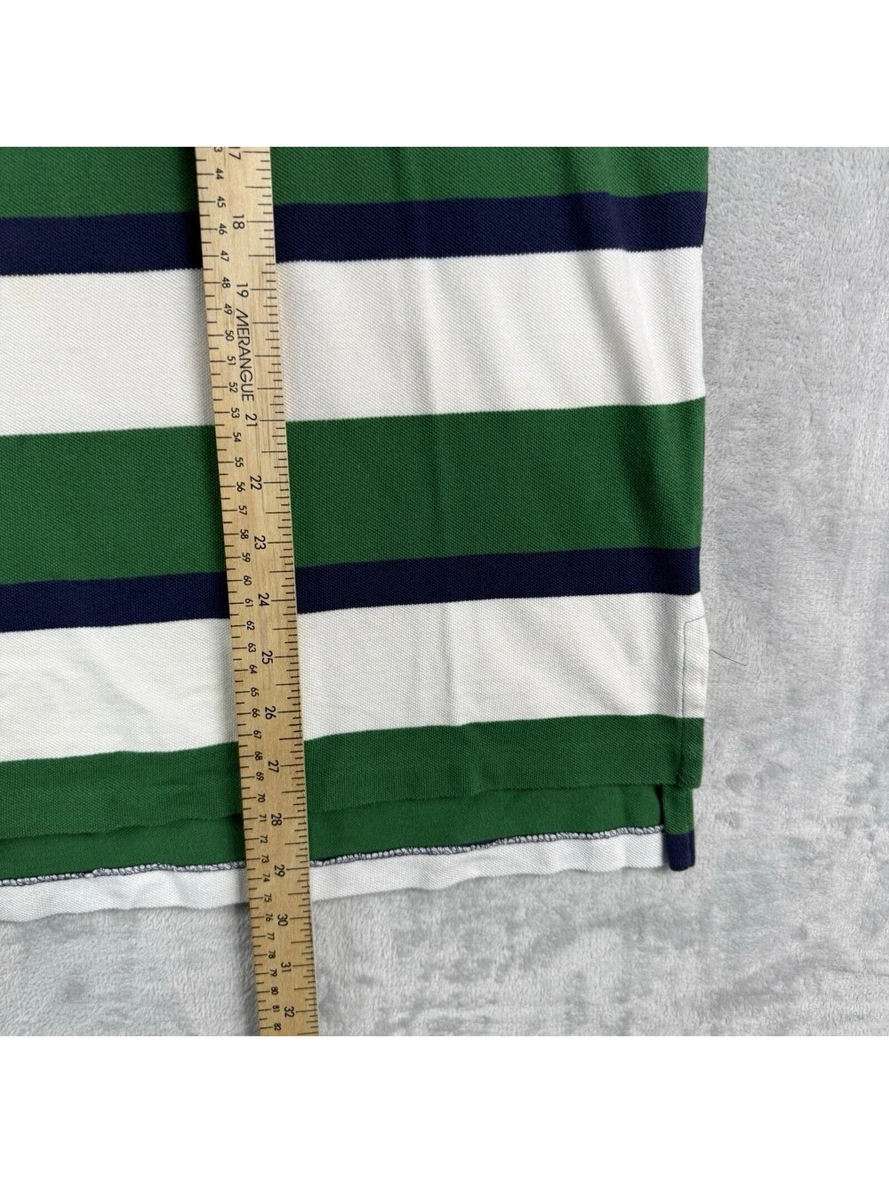Polo Ralph Lauren Custom Fit Green Navy Stripe Short Sleeve Polo Shirt Men’s XXL